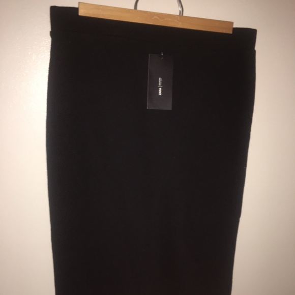 ZARA Long Black Pencil Skirt - Picture 2 of 3